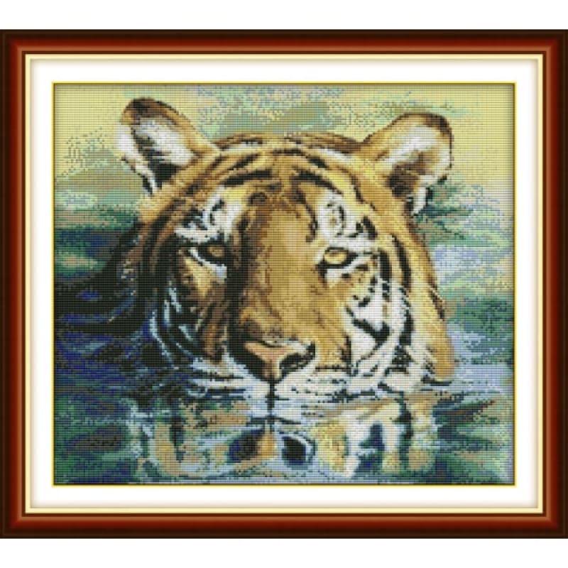 A tiger in water