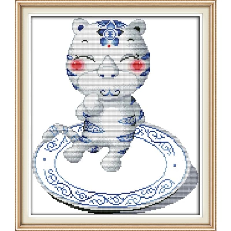 Chinese Zodiac blue and white porcelain (3) -tiger