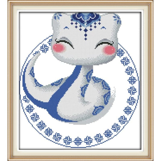 Chinese Zodiac blue and white porcelain (6) -snake