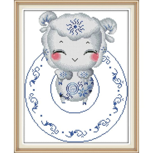 Chinese Zodiac blue and white porcelain(8) -sheep