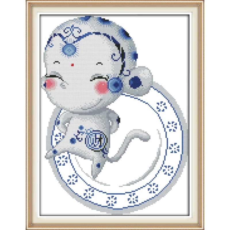 Chinese Zodiac blue and white porcelain(9) -monkey