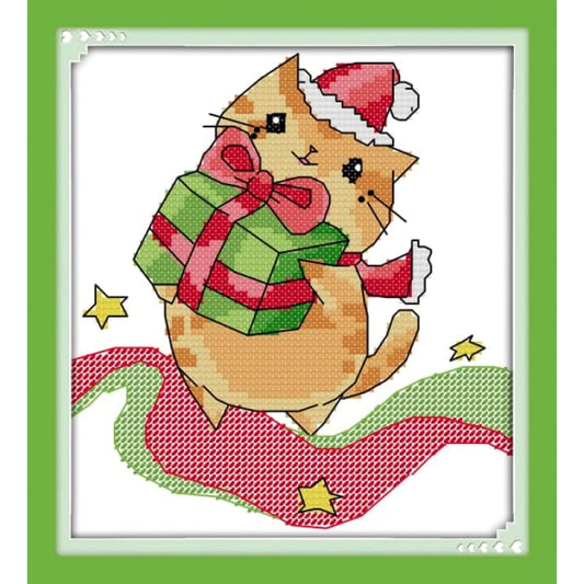 Christmas kitten