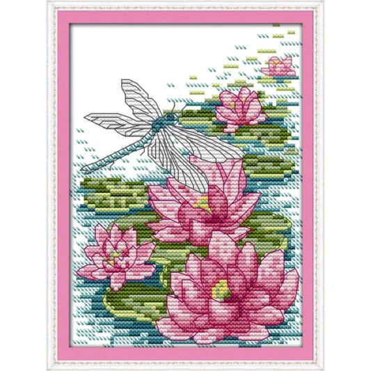Dragonfly and lotus