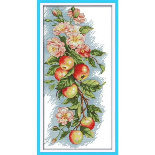 Flowers and apples