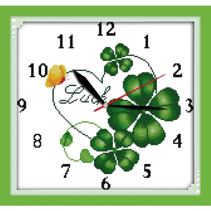 Four-leaf clover clock face