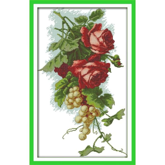 Grapes and roses