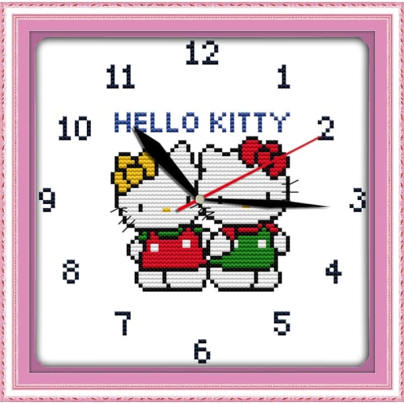 Kitten clock face