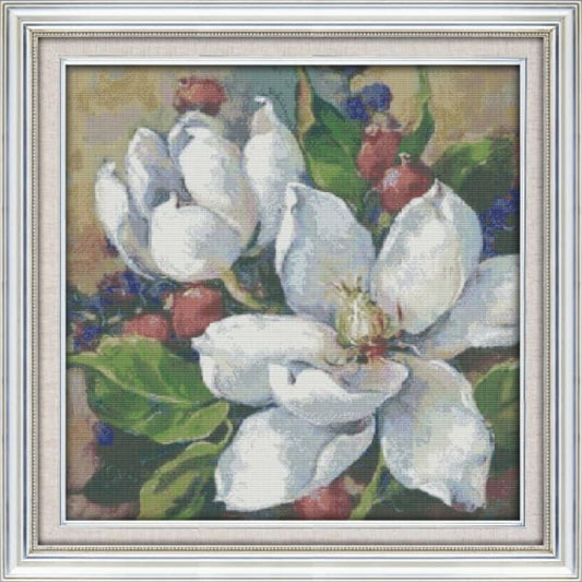 Oil painting magnolia