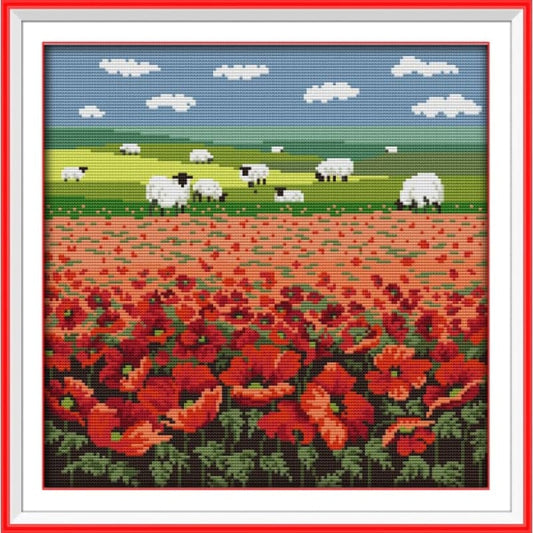 Poppy and sheep