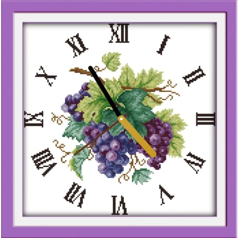 Purple grape clock face