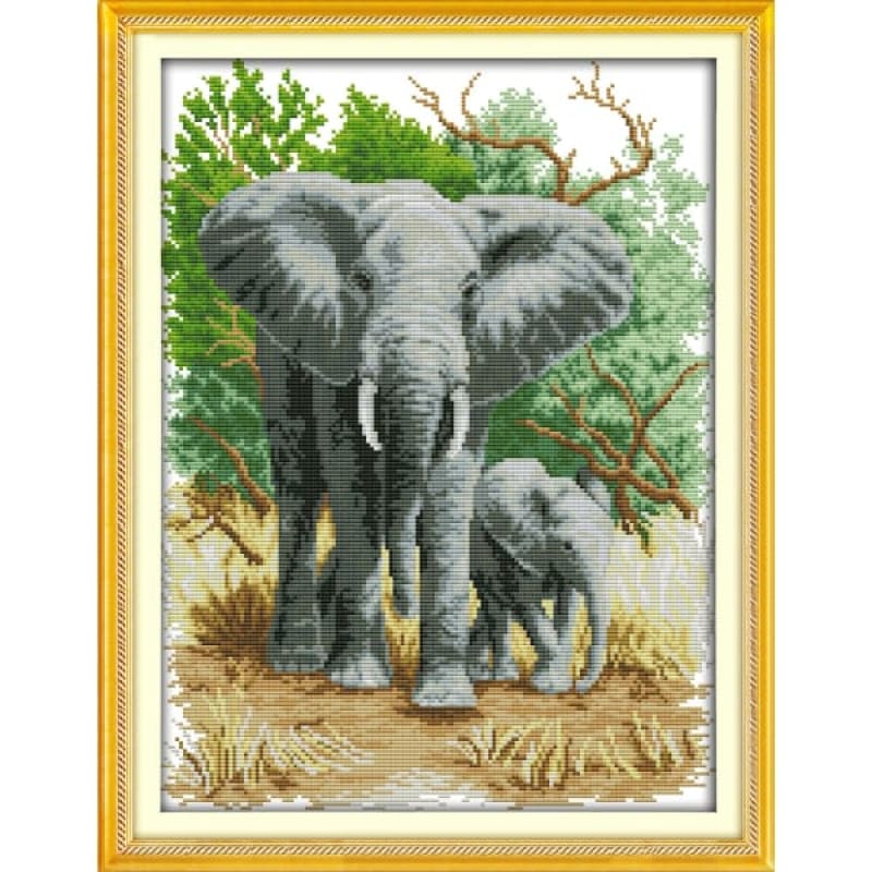 The elephant mother and son (1)