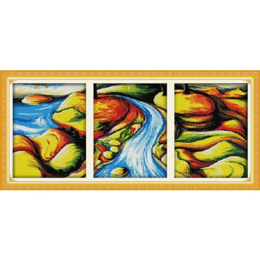 The flowing river (triptych)