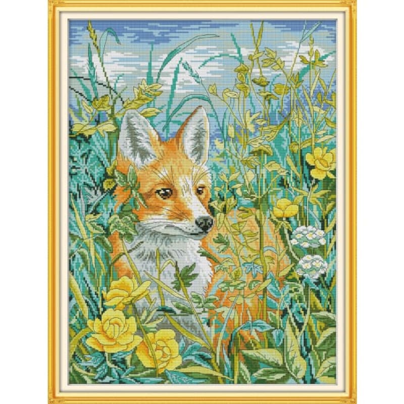 The fox in the bush