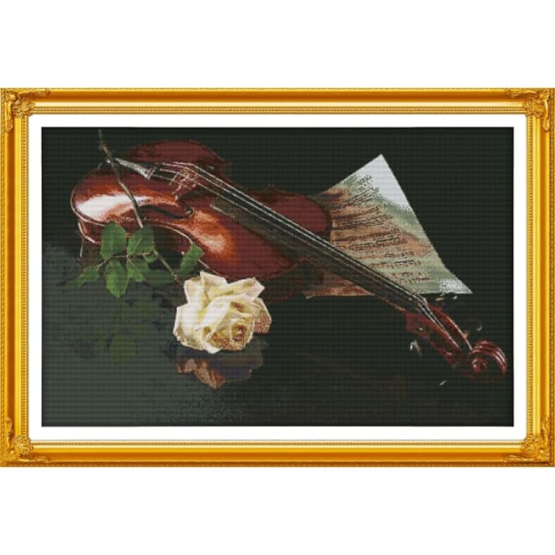 The violin and the white rose