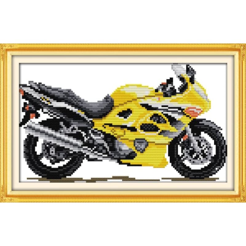 Yellow motorbike